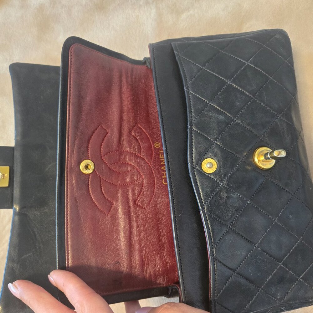 Chanel Medium Double Flap Dark Navy Vintage - Picture 6 of 7